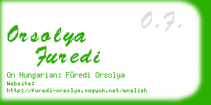 orsolya furedi business card